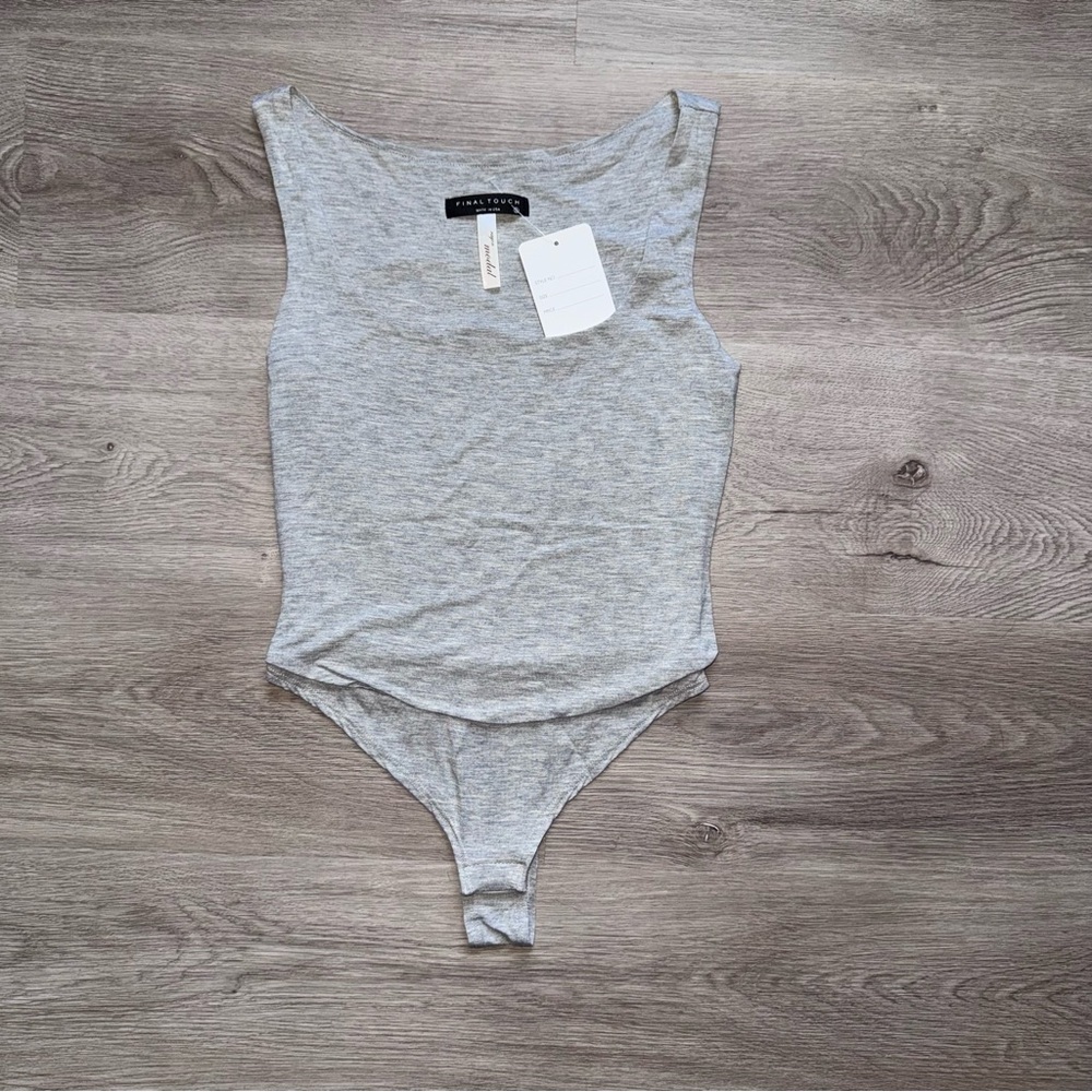 Gray Bodysuit Top